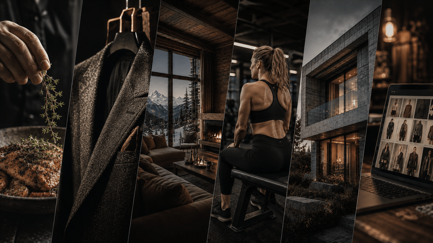 Headerbild der Portfolio-Seite von Jörn Boysen und BOYSEN & BRANDS mit Branchenwelten zu Food, Fashion, Hospitality, Fitness, Bauen und E-Commerce.